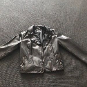 Express black faux leather jacket - XS